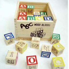 ABC Letter Alphabet Wooden Blocks