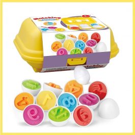 Color & Number Matching Eggs – Set of 6 Sorter Puzzle