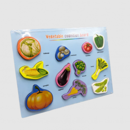 3D Vegetables Cognition Wooden Learning Board