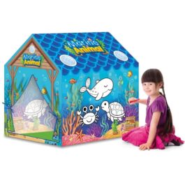 Portable Folding Marine Animals Coloring Tent For Kids