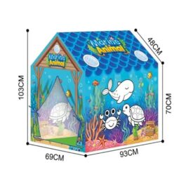 Portable Folding Marine Animals Coloring Tent For Kids