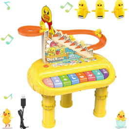 2 in 1 Multifunction Duck Track with Electronic Piano