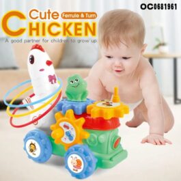 Cute Chicken Ferrule and Turn Musical Toy