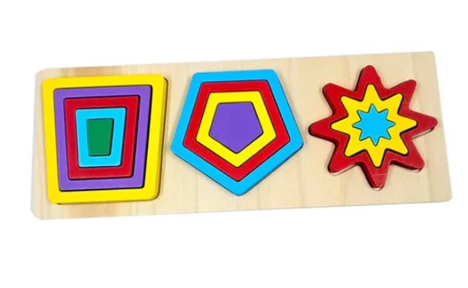 Wooden 3D Geometric Puzzle
