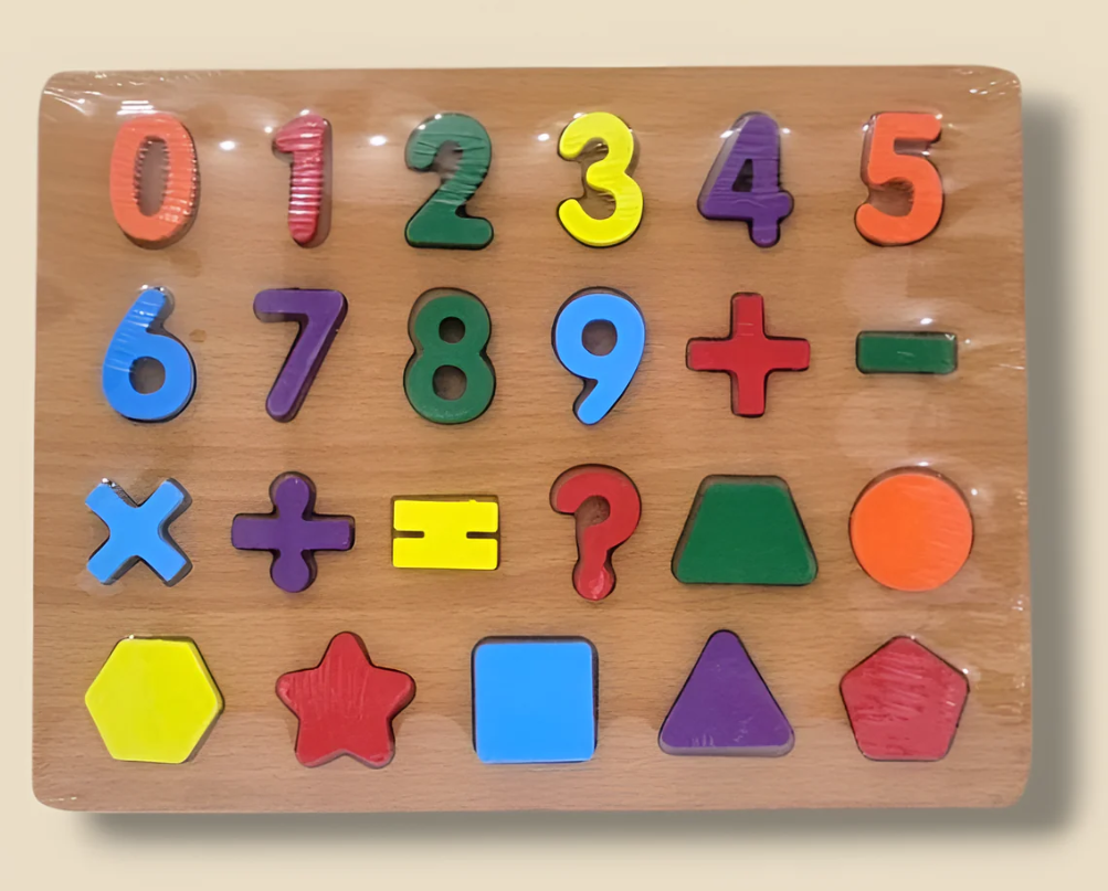 wooden puzzle board numbers