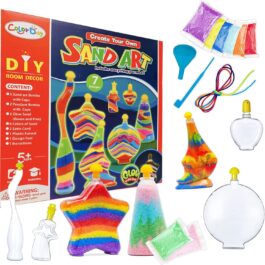 DIY Sand Art Kit for Kids with 7 Bottles