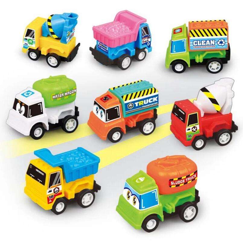 8 Colorful Die Cast Cars